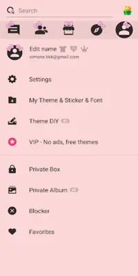 SMS Theme Ribbon Pink messages android App screenshot 3